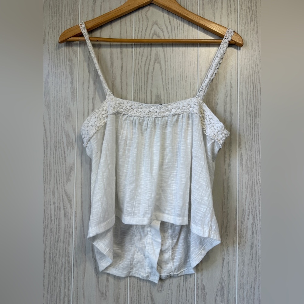 American Rag Crochet Trim Button-Front Camisole L LNC - Picture 4 of 4